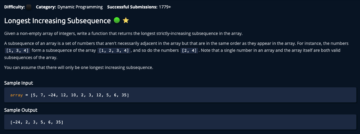 Longest Increasing Subsequence Garin s Blog
